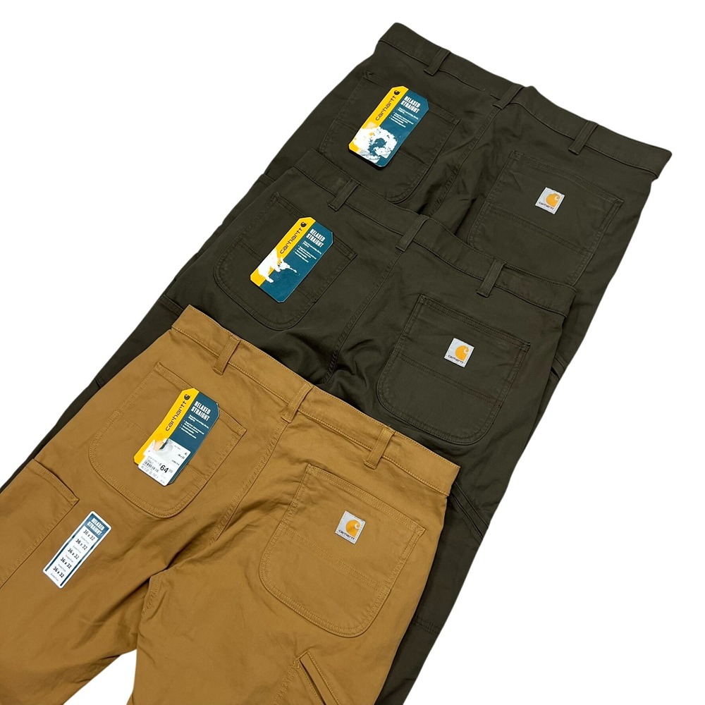 NEW Carhartt Rigby Double Front Relaxed Straight Pants 36x32 Rugged Flex *3 pack